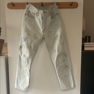 Levi's Light Blue Tie-Dye Straight Jeans
